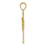 14K Dove on Cross Pendant - Image 2