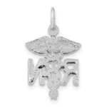 14k White Gold RN Registered Nurse Charm - Image 4