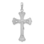 14K White Gold Crucifix Pendant - Image 3