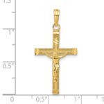 14K Diamond-cut Fancy Tipped Crucifix Pendant - Image 4