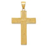 14K Textured Crucifix Latin Cross Pendant - Image 4