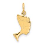 14K Satin Front / Polished Back Nefertiti Charm - Image 3