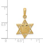 14K Star of David with Tablets in Center Pendant - Image 4