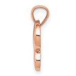 14k Rose Gold and White Rhodium Butterfly Pendant - Image 2