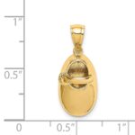 14K Polished 3-D Baby Shoe Pendant - Image 4