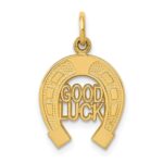 14k GOOD LUCK Horseshoe Charm