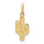14K Cactus CZ Pendant - Image 3