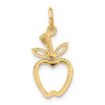 14k Diamond-cut Apple Charm - Image 3