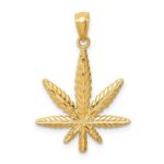 14K Leaf Pendant