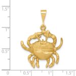 14k Satin Diamond-cut Cancer Zodiac Charm - Image 4