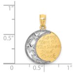 14K and White Rhodium LOVE YOU TO THE MOON AND BACK Pendant - Image 4