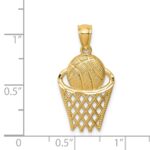 14K Basketball in Hoop Pendant - Image 4