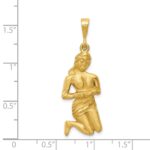 14k Satin Diamond-cut Virgo Zodiac Charm - Image 3