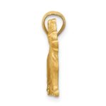 14K Satin Diamond-cut German Shepherd Dog Pendant - Image 2