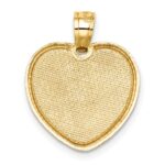 14K with Rose Plating Bow I LOVE YOU Inside Heart Pendant - Image 3