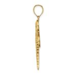 14K and White Rhodium Diamond-cut Dragonfly Pendant - Image 2