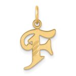 14K Diamond-cut Letter F Initial Charm