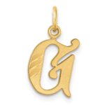 14K Diamond-cut Letter G Initial Charm