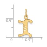 14K Diamond-cut Letter I Initial Charm - Image 4