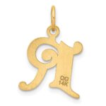 14K Diamond-cut Letter R Initial Charm - Image 3