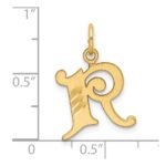 14K Diamond-cut Letter R Initial Charm - Image 4