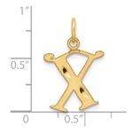 14K Diamond-cut Letter X Initial Charm - Image 4