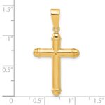 14K Polished Cross Pendant - Image 4