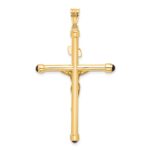 14K Polished Crucifix with Onyx Tips Pendant - Image 3