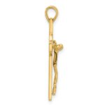 14K Polished Crucifix and St Benedict Pendant - Image 2