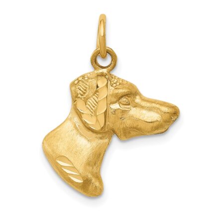 14K Pointer Dog Charm