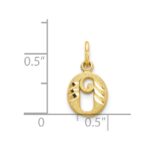 14k Letter O Initial Charm - Image 4