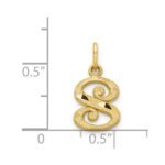 14k Letter S Initial Charm - Image 4