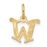 14k Letter W Initial Charm - Image 3