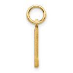 14KY Satin Diamond-cut Letter L Initial Charm - Image 2