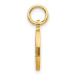 14KY Satin Diamond-cut Letter O Initial Charm - Image 2