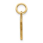 14KY Satin Diamond-cut Letter R Initial Charm - Image 2