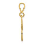 14KY Polished Script Filigree Letter P Initial Pendant - Image 2