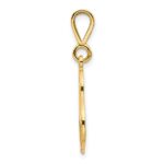 14KY Polished Script Filigree Letter S Initial Pendant - Image 2