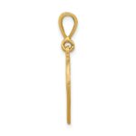 14KY Polished Script Filigree Letter V Initial Pendant - Image 2