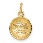 14k Satin Diamond-cut Baseball Charm - Image 3