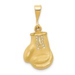 14k Cut-out Boxing Glove Charm