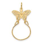 14k Filigree Butterfly Charm Holder Pendant - Image 3