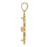 Wideband Distinguished Coin Jewelry 14k Polished Fancy 16.5mm Prong Coin Bezel Pendant - Image 2