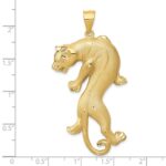 14k Satin and Polished Panther Pendant - Image 4
