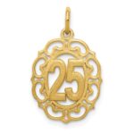 14k 25 in Oval Pendant