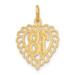 14k 18 in Heart Charm - Image 3