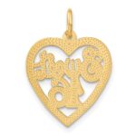 14k SWEET 16 in Heart Charm - Image 3