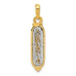 14K and White Rhodium Mezuzah with Shin Charm - Image 3