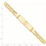 14k Polished Solid Chain/Solid Plate Anchor Link 37x10mm Plate ID Bracelet - Image 5