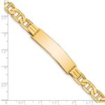 14k Polished Solid Chain/Solid Plate Anchor Link 37x10mm Plate ID Bracelet - Image 4